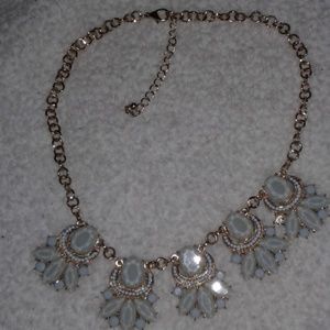 Baby blue statement necklace